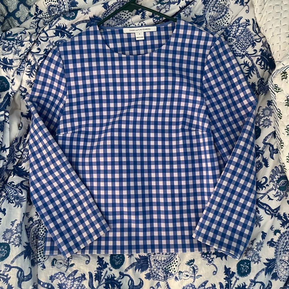 DVF boxy long sleeve top
